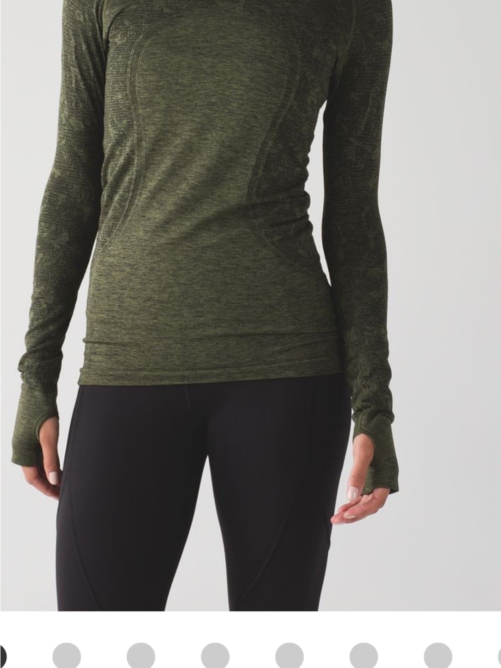 EUC LULULEMON Swiftly Tech Long Sleeve Crew Size 10 Olive Green